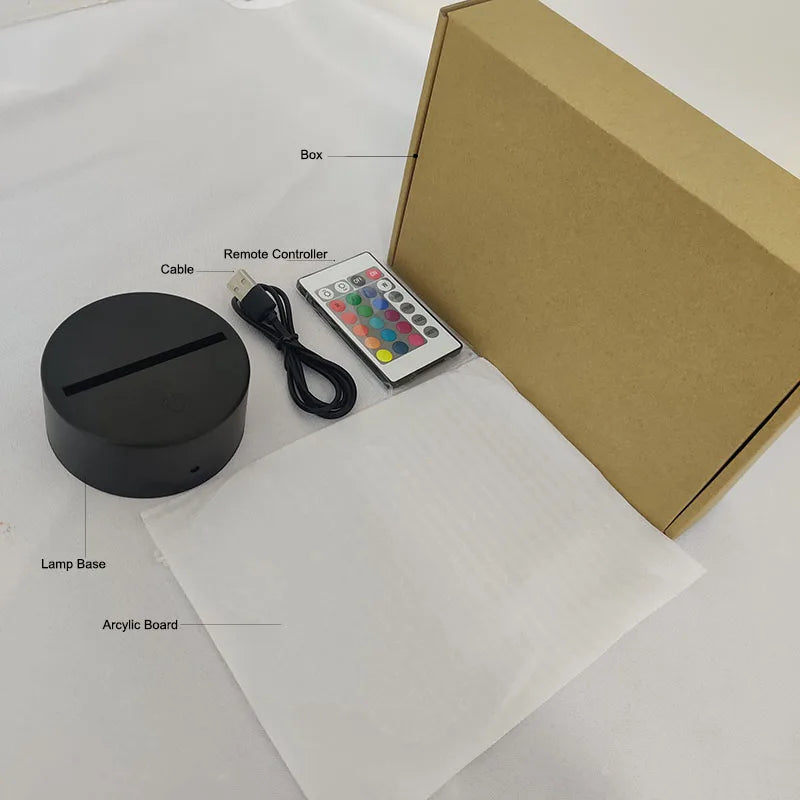 Anime JoJo’s Bizarre Adventure 3D Night Light – Hol Horse LED Lamp for Bedroom Décor, Manga-Inspired Birthday Gift for Him