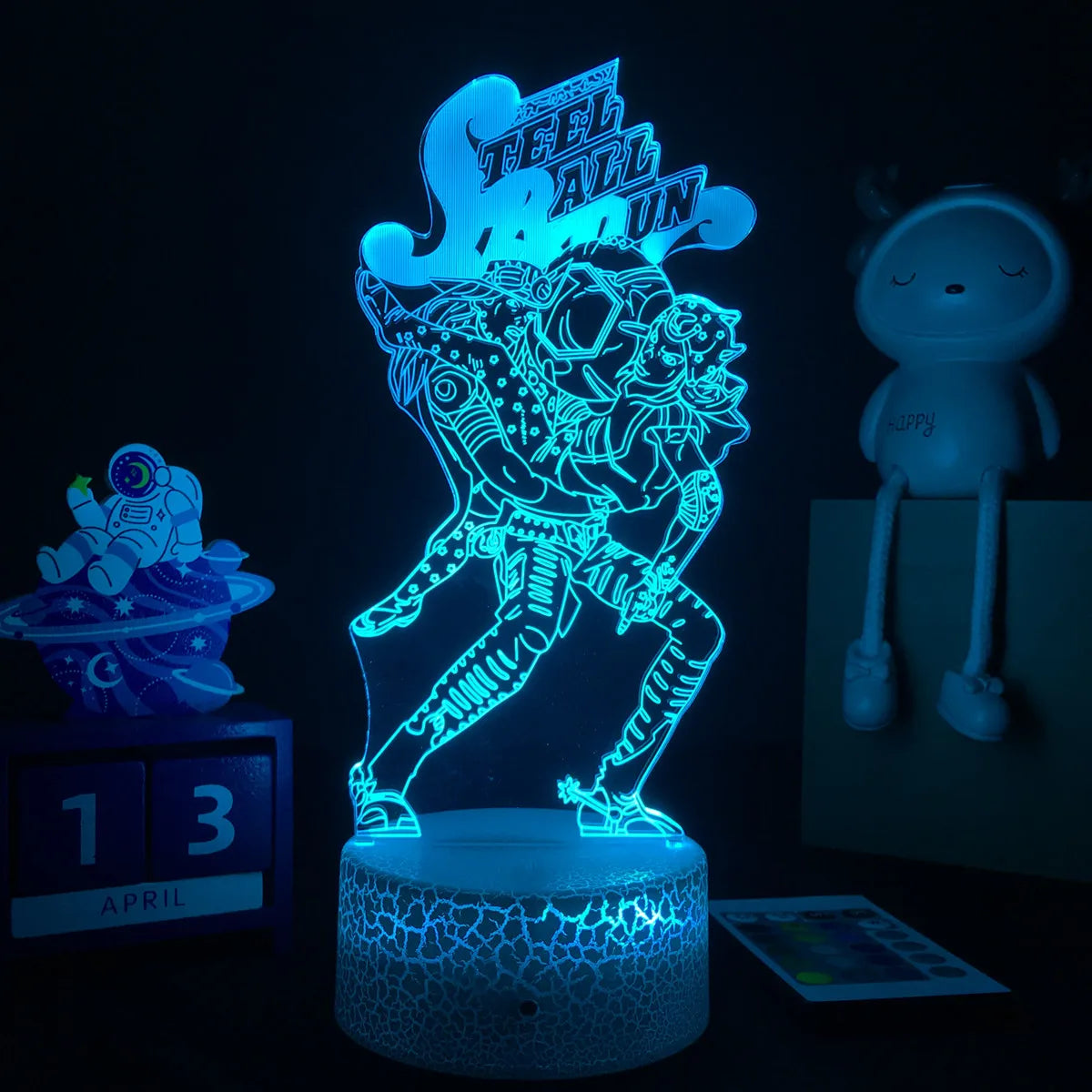Anime JoJo’s Bizarre Adventure 3D Night Light – Hol Horse LED Lamp for Bedroom Décor, Manga-Inspired Birthday Gift for Him