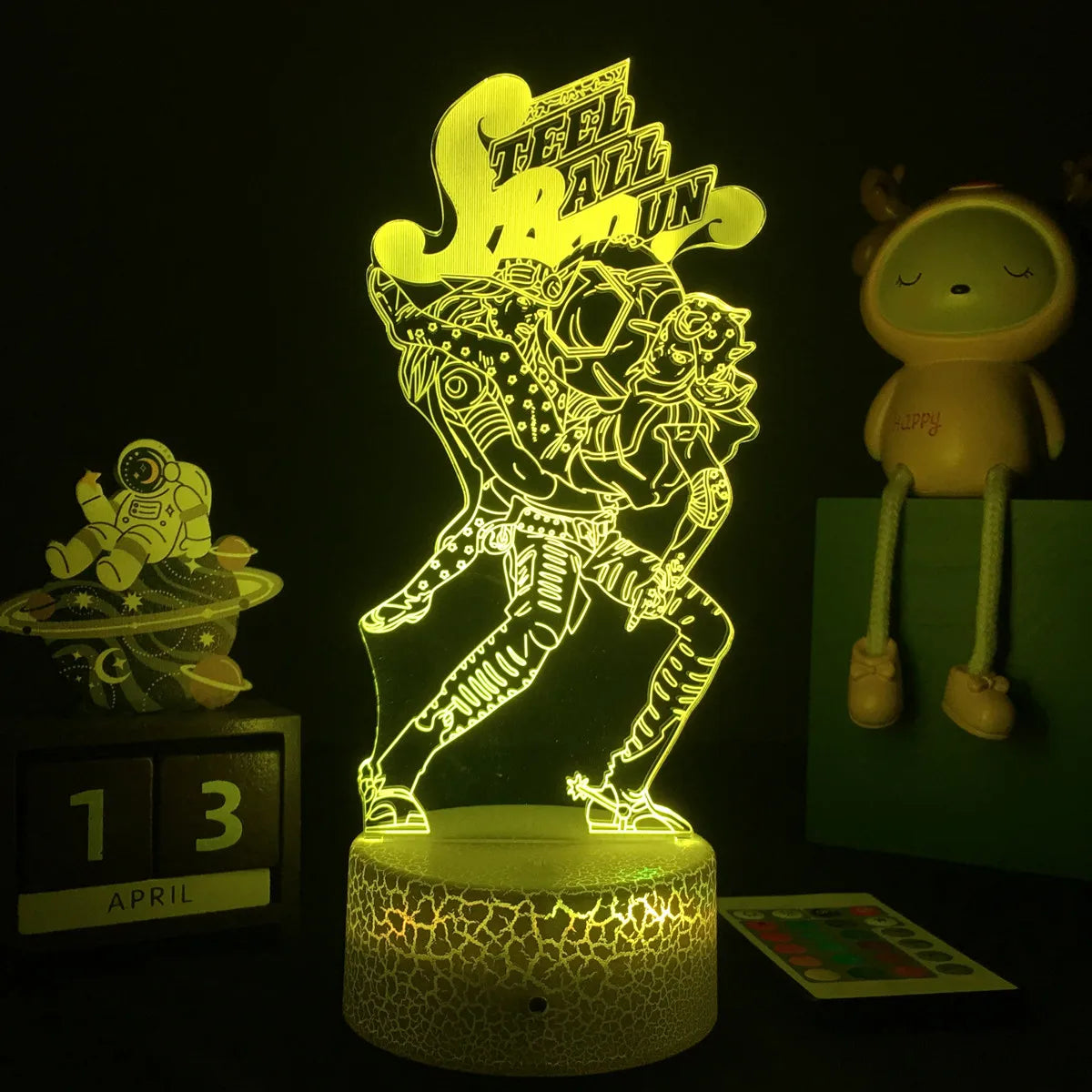 Anime JoJo’s Bizarre Adventure 3D Night Light – Hol Horse LED Lamp for Bedroom Décor, Manga-Inspired Birthday Gift for Him