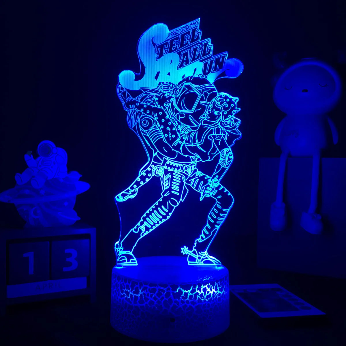 Anime JoJo’s Bizarre Adventure 3D Night Light – Hol Horse LED Lamp for Bedroom Décor, Manga-Inspired Birthday Gift for Him
