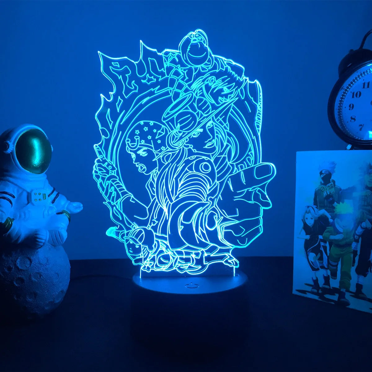 Anime JoJo’s Bizarre Adventure 3D Night Light – Hol Horse LED Lamp for Bedroom Décor, Manga-Inspired Birthday Gift for Him