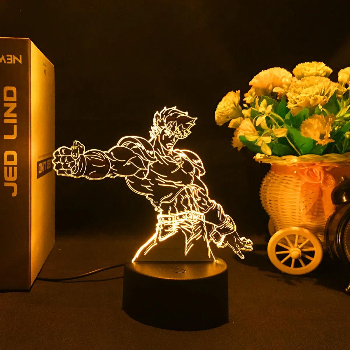 Anime JoJo’s Bizarre Adventure 3D Night Light – Hol Horse LED Lamp for Bedroom Décor, Manga-Inspired Birthday Gift for Him