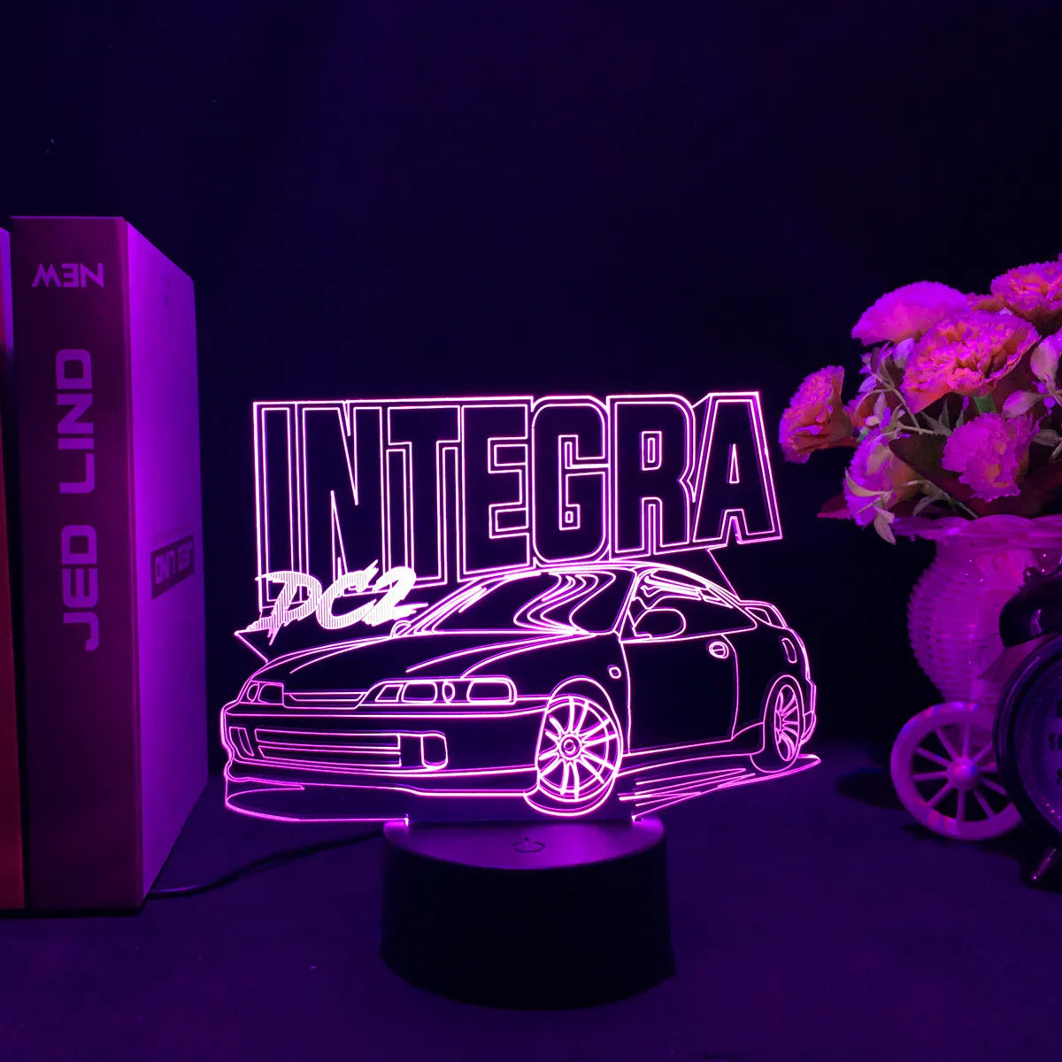 Sports Car 3D Illusion LED Night Light – Touch Sensor Supercar Lamp for Kids Bedroom Décor & Birthday Gift