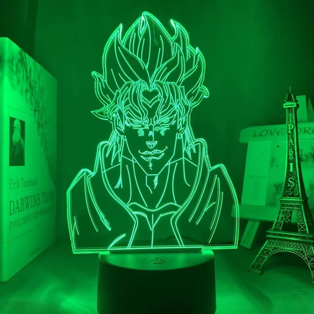Anime JoJo’s Bizarre Adventure 3D Night Light – Hol Horse LED Lamp for Bedroom Décor, Manga-Inspired Birthday Gift for Him