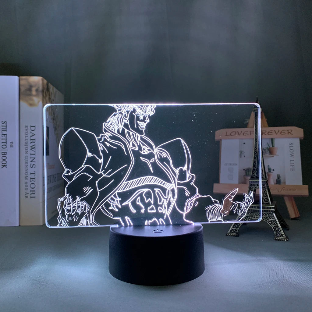 Anime JoJo’s Bizarre Adventure 3D Night Light – Hol Horse LED Lamp for Bedroom Décor, Manga-Inspired Birthday Gift for Him