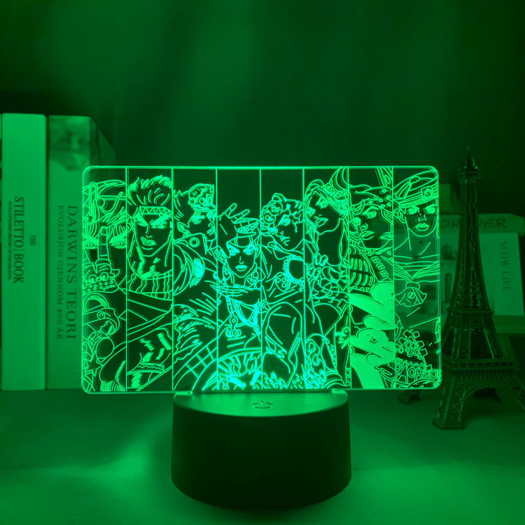 Anime JoJo’s Bizarre Adventure 3D Night Light – Hol Horse LED Lamp for Bedroom Décor, Manga-Inspired Birthday Gift for Him