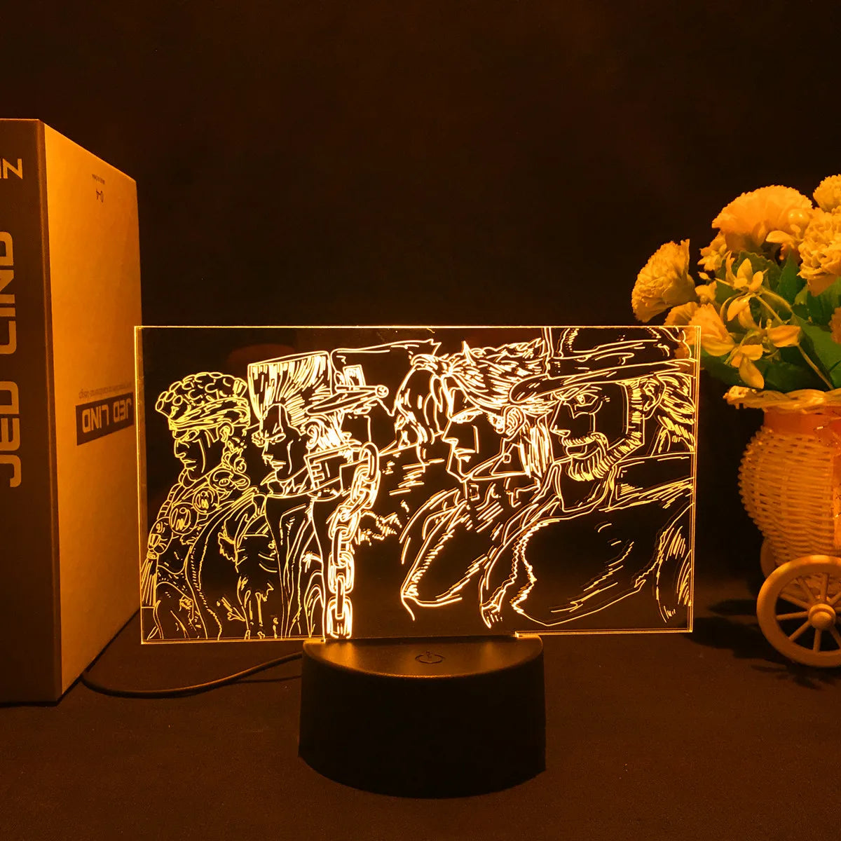 Anime JoJo’s Bizarre Adventure 3D Night Light – Hol Horse LED Lamp for Bedroom Décor, Manga-Inspired Birthday Gift for Him