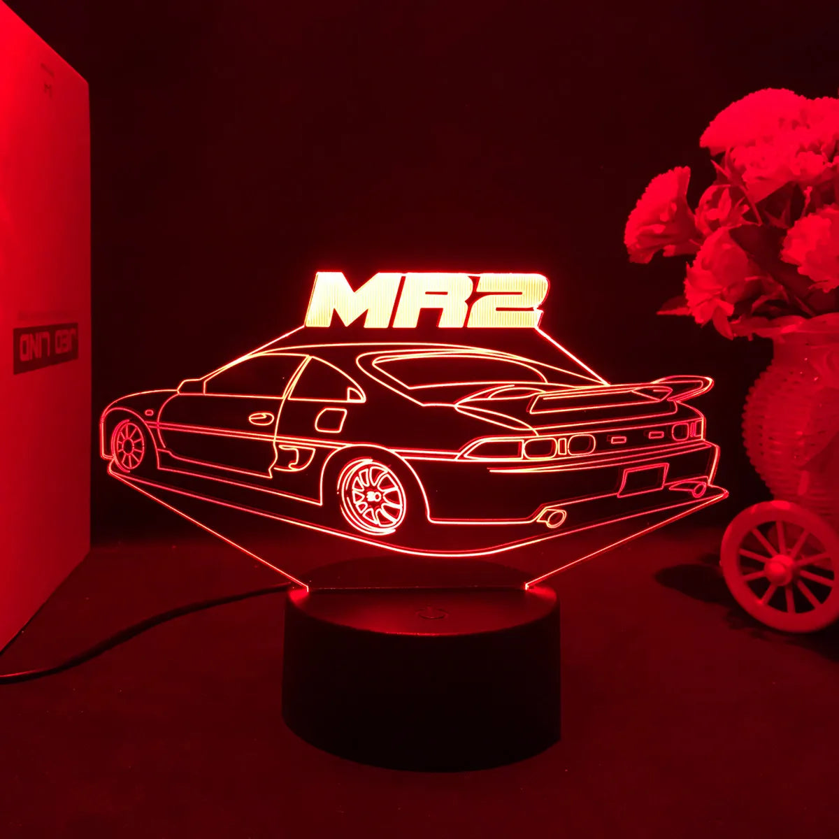 Sports Car 3D Illusion LED Night Light – Touch Sensor Supercar Lamp for Kids Bedroom Décor & Birthday Gift