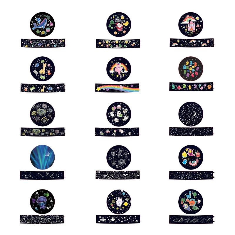 Crown Star Rotating Light Projector – Bedroom Ceiling Star Atmosphere Night Lamp for Kids, Includes Film Sheets, Perfect Birthday Gift