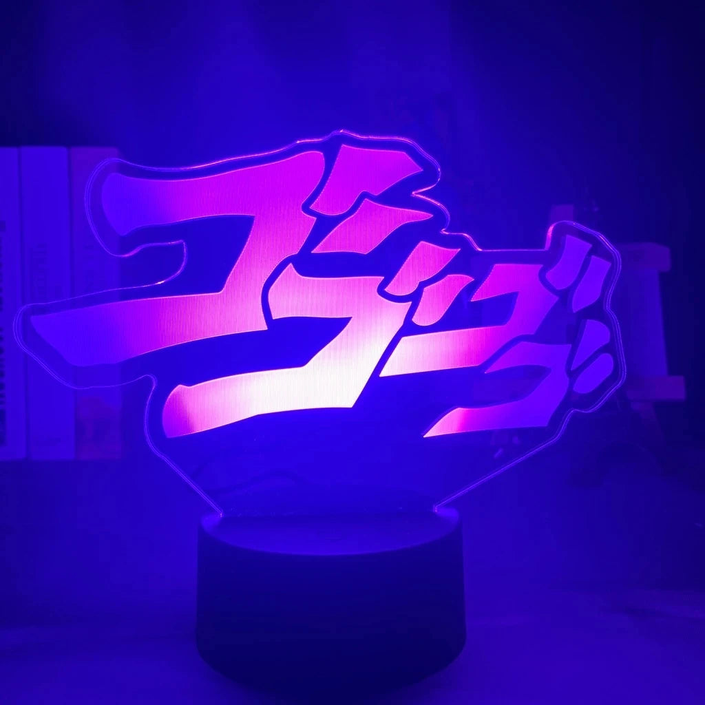 Anime JoJo’s Bizarre Adventure 3D Night Light – Hol Horse LED Lamp for Bedroom Décor, Manga-Inspired Birthday Gift for Him